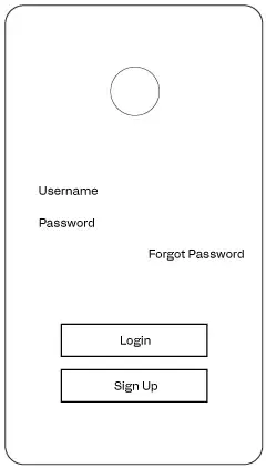 Wireframe: Log in