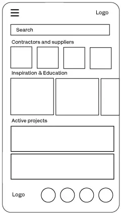 Wireframe: Home