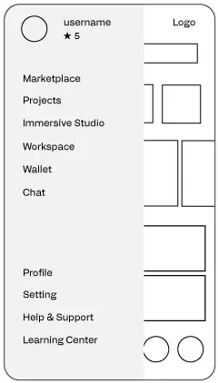 Wireframe: Menu