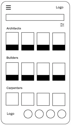 Wireframe: Trade directory