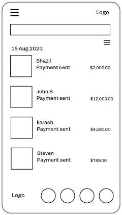 Wireframe: Payments