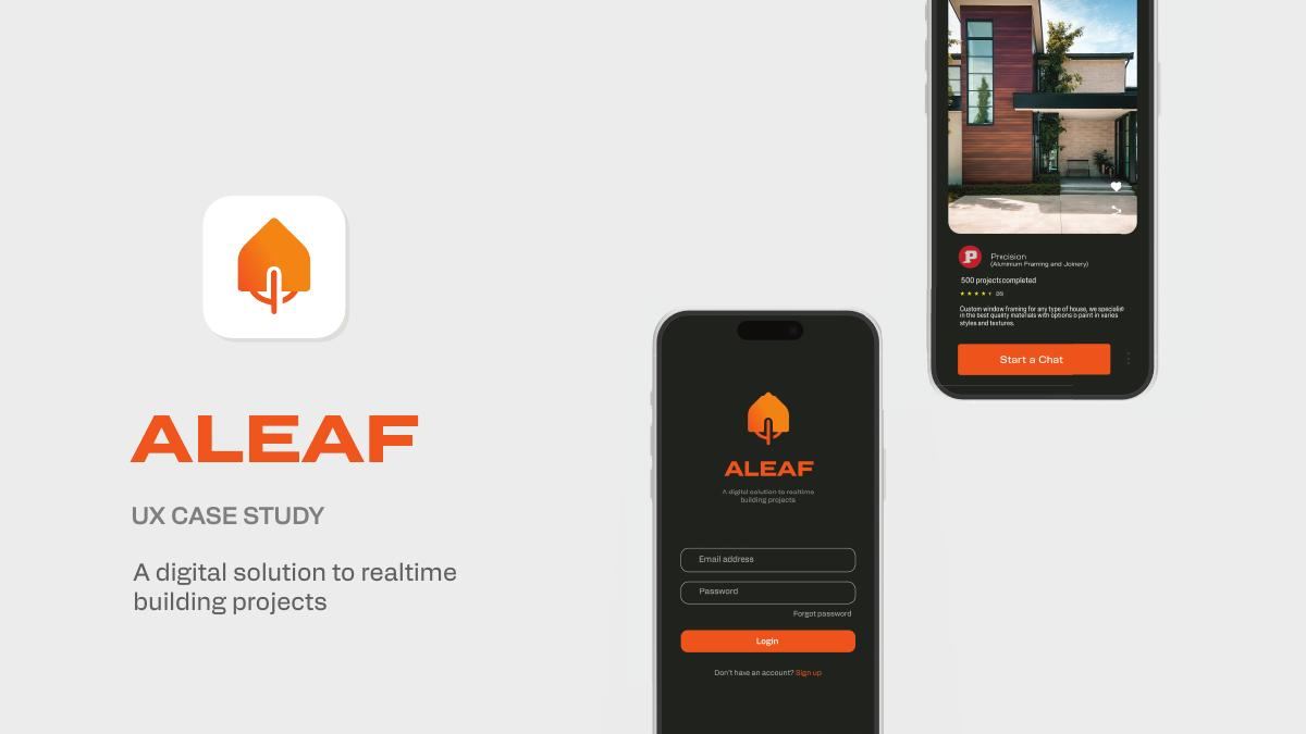 ALEAF UX case study cover