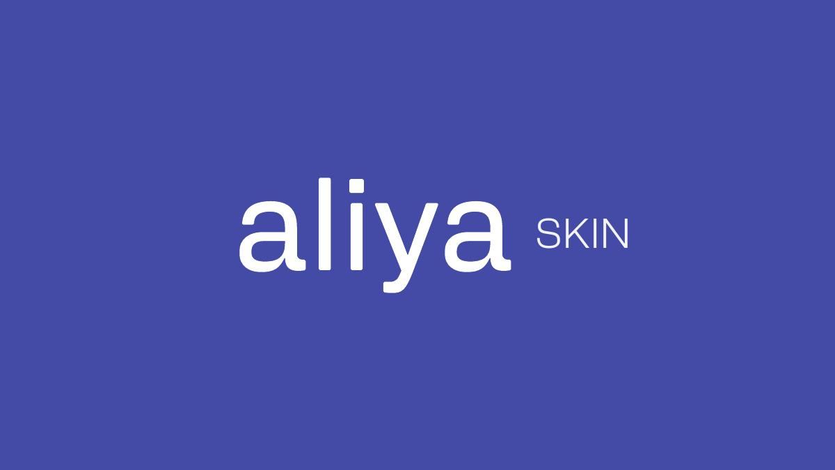 Aliya Skin logo on purple