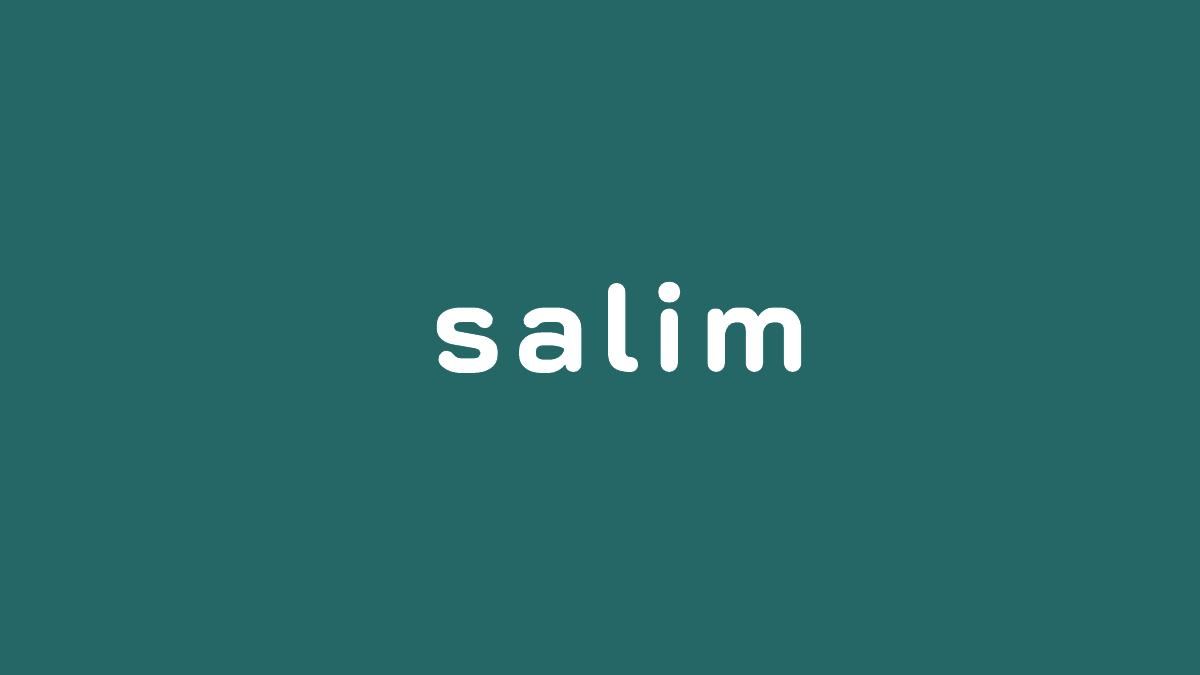 Salim wordmark on teal