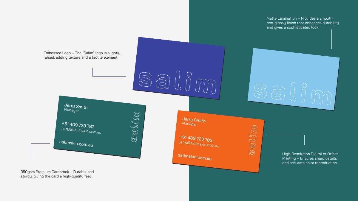 Salim Skin business card system
