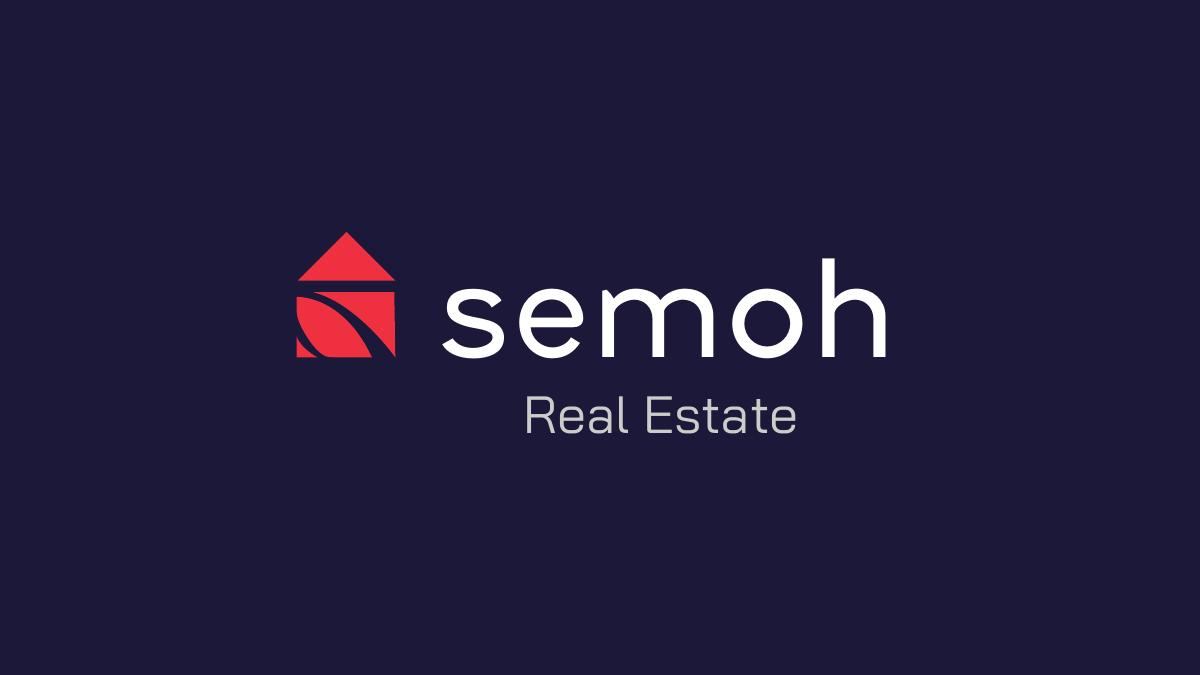 Semoh Real Estate logo on navy